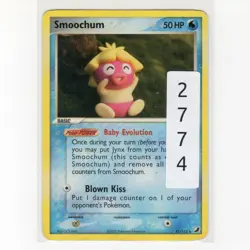 Pokemon TCG Smoochum 31/115 EX Unseen Forces Regular Rare Card EN-MP 2005 - Image 3