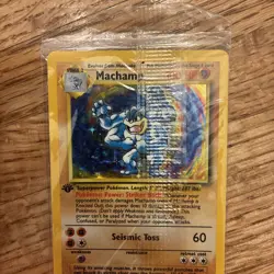 Sealed 1999 Pokemon TCG Machamp 1st Edition 8/102 Base Set HOLO Promo Card - Image 2