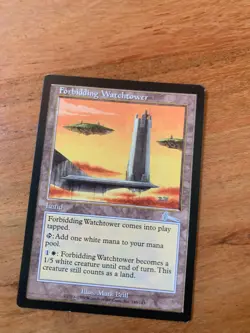 x1 MTG Forbidding Watchtower LP Urza's Legacy MAGIC MTG CARD - Image 1