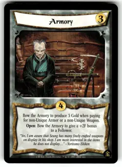 Legend of the Five Rings Four Winds Card Gold Edition - Armory - Image 1