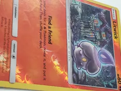 REVERSE HOLO Litwick 28/236 Unified Minds Pokemon Card - sowsow Art - Image 2