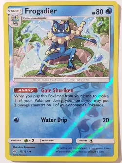 REVERSE HOLO Frogadier 23/131 - Forbidden Light Pokemon Card Akira Komayama Art - Image 1
