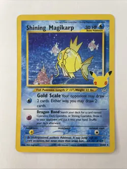Shining Magikarp 66/64 Celebrations Holo Pokemon TCG card - Image 1
