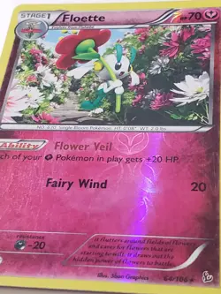 REVERSE HOLO Floette 64/106 VLP RARE XY Flashfire Pokemon Card $2 Combined Ship - Image 2