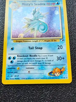 Pokemon TCG Misty's Seadra Holo Card 09/132 Rare Gym Heroes - LP - Image 3