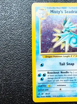Pokemon TCG Misty's Seadra Holo Card 09/132 Rare Gym Heroes - LP - Image 5