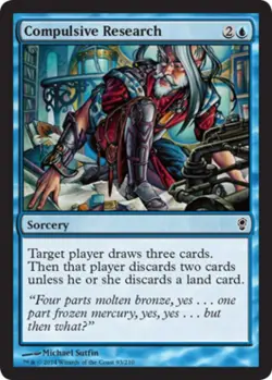 Compulsive Research - Light Play MTG Conspiracy - Image 1