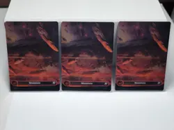 3x MTG Edge Of Eternities Basic Mountain Land (Galaxy Foil) #370 - Image 1