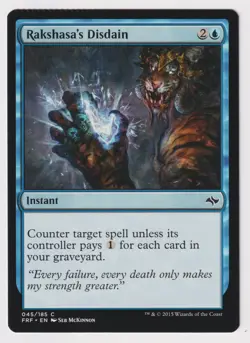 Crimped Rakshasa's Disdain LP Fate Reforged MTG Magic Factory Error Misprint! - Image 1