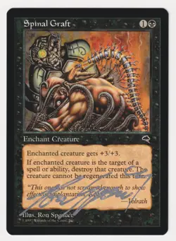 Silver Signed Spinal Graft LP Tempest Artist Ron Spencer 1997 MTG Magic Vintage! - Image 1