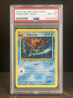 2001 Pokemon Neo Discovery - Kabutops - Holo PSA 8 - Image 1