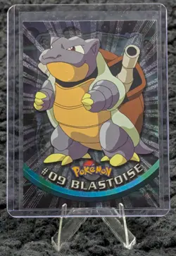 #09 Blastoise HOLO/FOIL Card Pokemon 1999 Topps Black Label EX/LP - Image 1