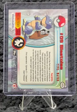#09 Blastoise HOLO/FOIL Card Pokemon 1999 Topps Black Label EX/LP - Image 2
