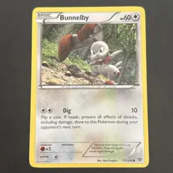 Bunnelby 111/146 Regular XY Base Set Common Pokemon TCG 2014 - Image 1