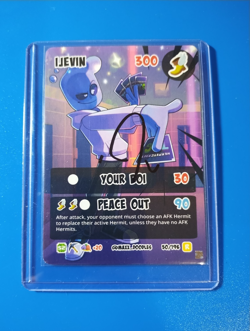 SIGNED Hermitcraft TCG iJevin Jevin NONHOLO Rare Card #50 Alter Ego Speedrunner - Image 1