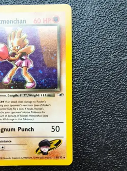Pokemon TCG Rocket's Hitmonchan 11/132 Gym Heroes 11/132 Holo Rare - LP - Image 3