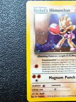 Pokemon TCG Rocket's Hitmonchan 11/132 Gym Heroes 11/132 Holo Rare - LP - Image 4