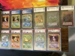 Lot Of Pokemon And Yugioh Cards Blastoise Psa 8 Mewtwo PSA 9 2nd Gen Starters - Image 1