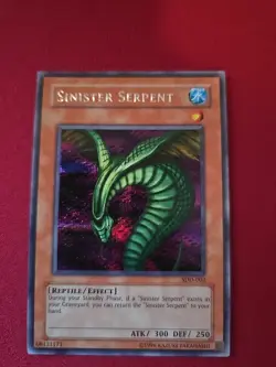Yugioh Sinister Serpent SDD-002 Parallel Secret Rare NM - Image 1