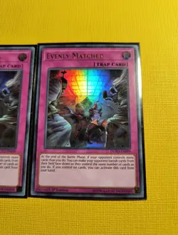 2X Evenly Matched - DUPO-EN099 - Ultra Rare - 1st Edition NM YuGiOh! Duel Power - Image 3