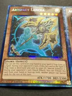 3x Artifact Lancea | RA01-EN006 | Collectors Rare | NM | 1st Edition | YuGiOh! - Image 2