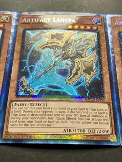 3x Artifact Lancea | RA01-EN006 | Collectors Rare | NM | 1st Edition | YuGiOh! - Image 4