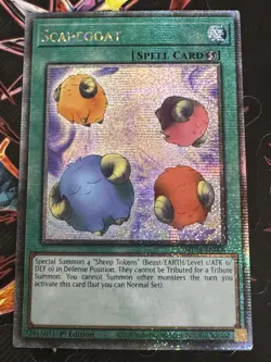 Yugioh! 1x Scapegoat MP24-EN008 Quarter Century Secret Rare 1st Ed NM - Image 1
