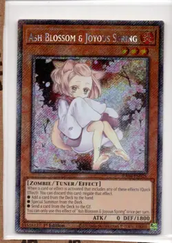 Yugioh Quarter Century Stampede Ash Blossom & Joyous Spring Platinum Secret Rare - Image 1