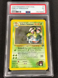 Pokemon Erika's Venusaur 4/132 Holo Gym Challenge PSA 5 Graded! 2000 - Image 1