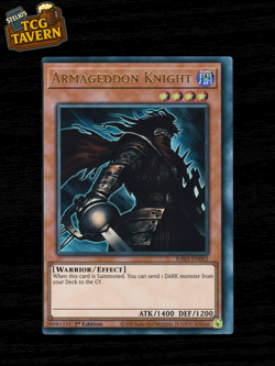Yu-Gi-Oh Armageddon Knight RA03-EN002 1st Edition Ultra Rare Misprint Miscut - Image 1