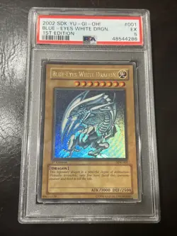 Yu-Gi-Oh! Blue-Eyes White Dragon Starter Deck Kaiba 1st Edition SDK-001 PSA 5 - Image 1