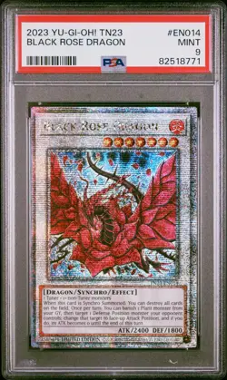 2023 Yu-Gi-Oh! TN23 Black Rose Dragon 25th Anniversary Tin QC Rare PSA 9 - Image 1