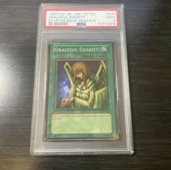2003 YU-GI-Oh! Starter Deck: Pegasus SDP-040 Graceful Charity 1st Edition PSA 9 - Image 1