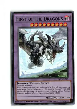 FIRST OF THE DRAGONS NECH-ENS08 LIMITED EDITION SUPER RARE YUGIOH TCG LP - Image 1