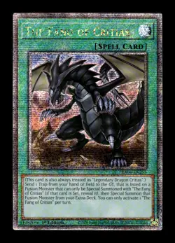 Yugioh Quarter Century Stampede #RA04-EN255 The Fang of Critias QCSR - Image 1