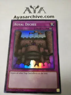 ROYAL DECREE - 1ST ED SUPER RARE NM/vlp THSF-EN058 - YUGIOH A+ - Image 1