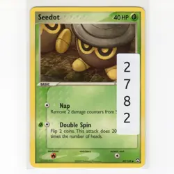 Pokemon TCG Seedot 60/108 EX Power Keepers Regular Common Card EN-LP 2007 - Image 3