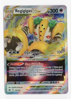 Regigigas Vstar 114/159 Crown Zenith Holo Pokemon Card NM - Image 1