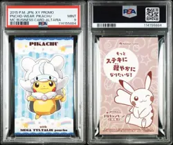 PSA 9 Pokemon Card Poncho Pikachu Altaria Pokemon Business Card 2015 Japanese - Image 1