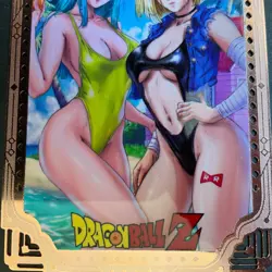 Goddess Story Gold METAL Card - Serial Number #/200! Android 18 Bikini Dragon - Image 2
