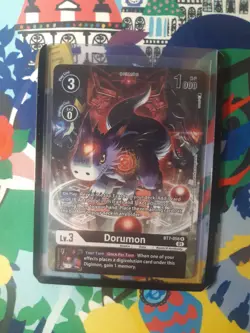 Digimon Card Game Dorumon BT7-056 Rare Alternate Art - Black - Near Mint - Image 1