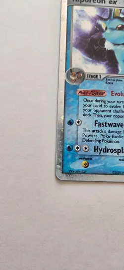 Vaporeon EX 110/113 - Ex Delta Species 2005 Ultra Rare Pokemon Card MP Crease - Image 4