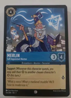 Merlin - Self-Appointed Mentor #153 Common | Lorcana: The First Chapter Card - Image 1