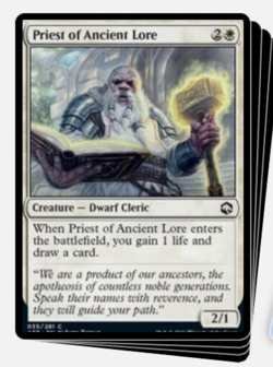 PRIEST OF ANCIENT LORE X4 Adventures In The Forgotten Realms AFR Magic MTG foil - Image 1