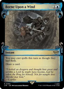 MTG Borne Upon a Wind 495 Rare Showcase Scrolls The Lord of the Rings - Image 1