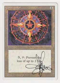 Signed Conservator HP Revised Edition Artist Amy Weber 1994 MTG Magic Vintage! - Image 1