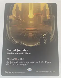 Sacred Foundry R 0282 Borderless Edge of Eternities Regular MTG NEW UNPLAYED - Image 1