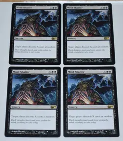 4x MTG Black Rare Sorcery Mind Shatter M10 Core - Image 1
