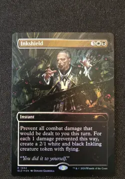 MTG - Inkshield - BORDERLESS RAINBOW FOIL Secret Lair Drop Rare #1694 Shelldon's - Image 1