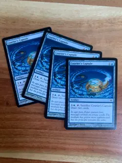 4x MTG Courier's Capsule LP MTG Shards of Alara Magic Regular PLAYSET - Image 1